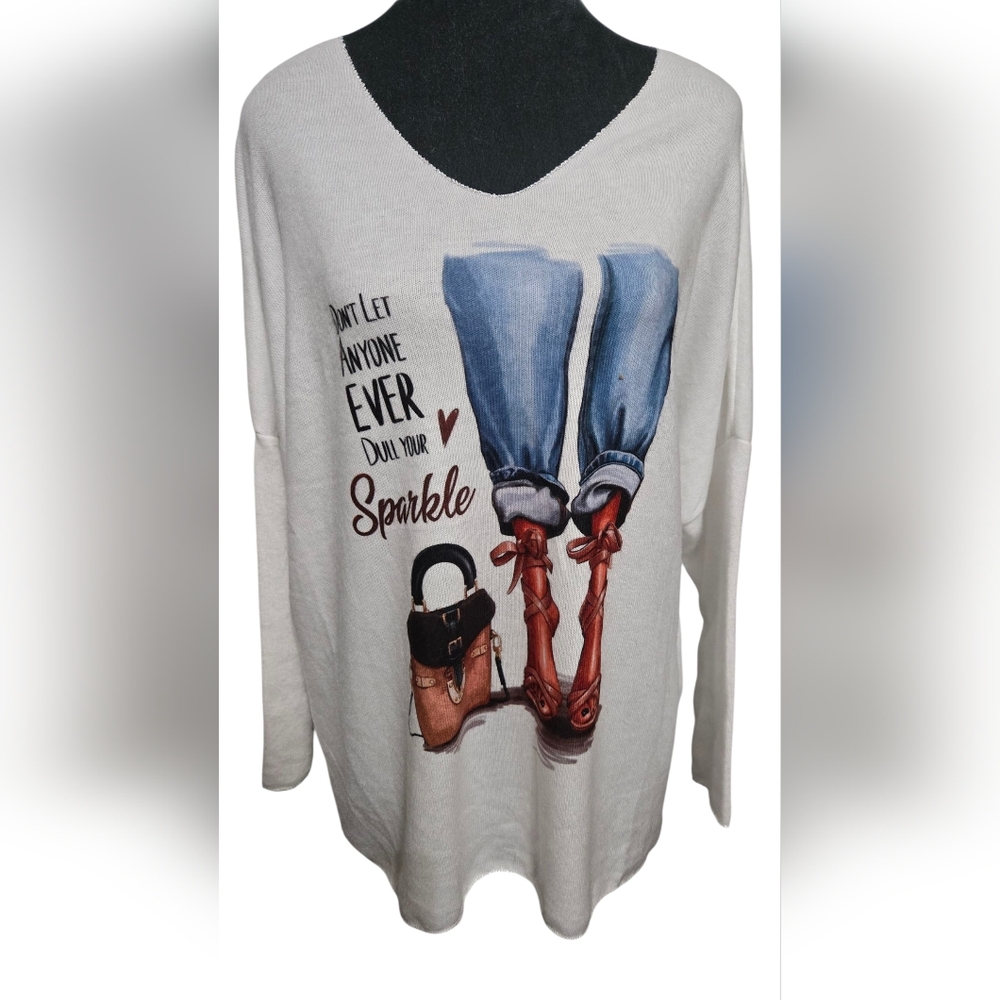 #979 Yolly Don't Let Anyone Ever Dull Your Sparkle Long Sleeve Top